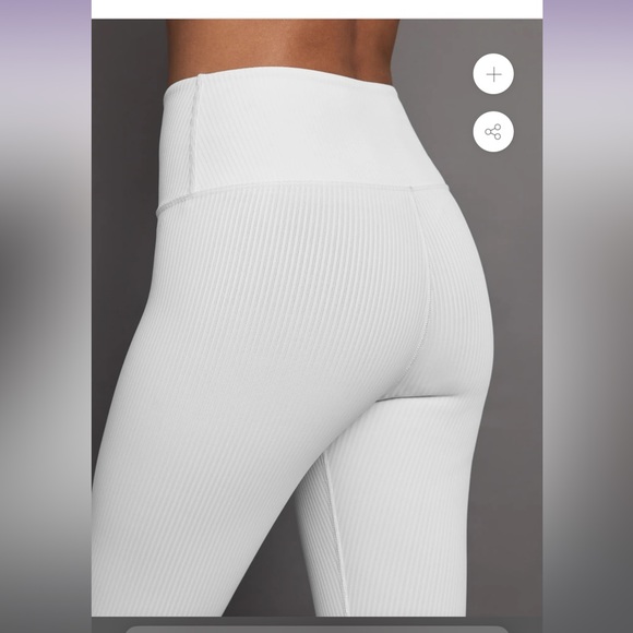 Carbon38 ribbed leggings in white (size small) - Picture 4 of 8